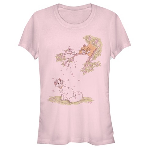 Junior's Women Aristocats Duchess and O'Malley Raining Petals T-Shirt - image 1 of 4