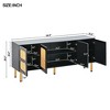 NicBex TV Stand for TVs up to 70 Inches,Modern TV Media Console Table with Rattan Door and 3 Cabinets - 3 of 4