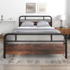 Infans Queen Size Metal Platform Bed Frame Industrial Headboard Mattress Foundation - 4 of 4