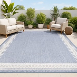 Lucia Classic Diamond Border Indoor/Outdoor Area Rug - JONATHAN Y - 1 of 4