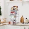 NEX 2pk 2 Tier Sliding Wired Organizer Baskets Silver: Wire Basket Storage Drawers, Metal Utility Storage Carts - 4 of 4