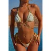 Moda Minx Lost in Paradise 'Coconut' Dancing in Dominica Piped Ruched Tie Side Crystal Bikini Bottoms - 4 of 4