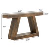 Resenkos Entryway Table, Console Sofa Table,Farmhouse Console Table, 55" Sofa Table with Storage Brown - 2 of 4