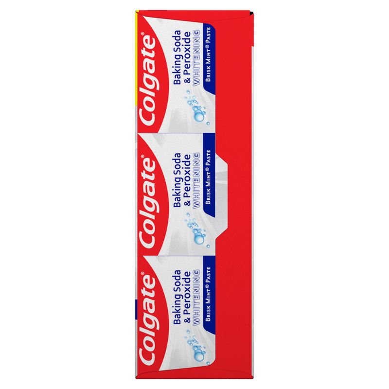 Colgate Baking Soda and Peroxide Whitening Toothpaste Brisk Mint - 6oz/3pk, 6 of 7