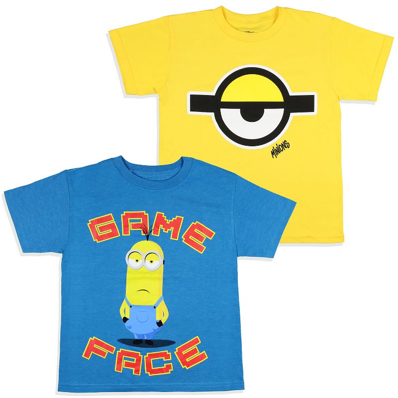 I Am Minions Rise Of Gru Boys' Game Face 2 Pack Graphic T-Shirts, 4 of 5