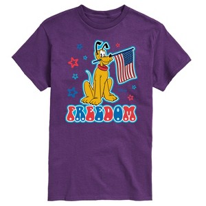 Men's - Disney - Pluto USA Flag Short Sleeve Graphic T-Shirt - 1 of 4