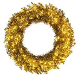 9' x 14" Gold Fir Garland 250Tips - 1 of 1