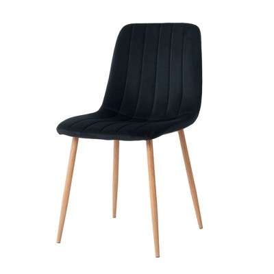 NicBex 2pc Dining Chair Modern Upholstered Velvet Side Chair with Wood Legs for Kitchen & Dining Room