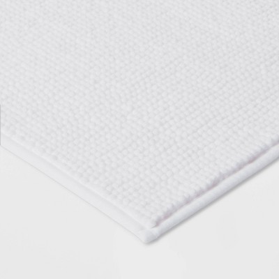 White Tufted Chenille Bath Runner 20"x58" Recycled Polyester
