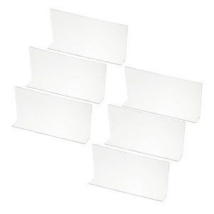 Unique Bargains Acrylic Smooth L-Shaped Bedroom Kitchen Office Shelf Divider - 1 of 4