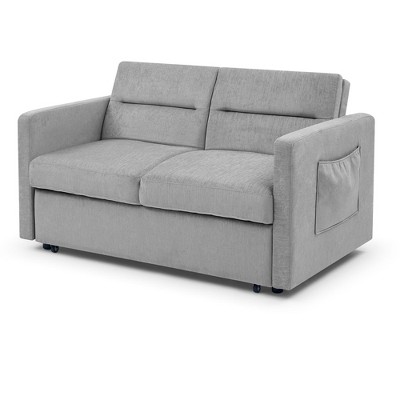 NicBex 54.5 Inch Loveseats Sofa Bed with Pull-out Bed,Adjsutable Back and 2 Arm Pocket for Living Room,Apartment,Office