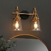 LNC Auisre Polished Gold and Seeded Glass Modern/Contemporary Vanity Lights,1 Light/ 2 Light/3 Light/4 Light - 2 of 4