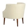 PAGED Modern Accent Chair, Upholstered Arm Chair with Back and Wood Legs, Comfy Reading Chair for Bedroom, Living Room Furniture - 2 of 4