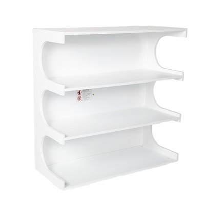NicBex 15" 4-Tier Bookshelf with Minimalist Storage Shelves Floor Bookcases for Living Room Home Office