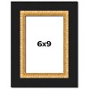 PosterPalooza | Photo Size Embellished Brown Picture Frame - UV Acrylic, Foam Board Backing, Hanging Hardware - 2 of 4