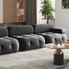 Mjkone L Shaped Velvet Sectional Sofa With Reversible Chaise,free Combination Ottoman, 4 Seater Modular Sectional Sofa - 4 of 4
