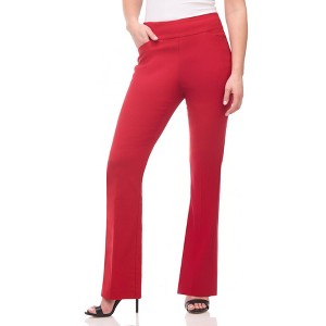 Rekkuna Women's Pull-On Bootcut Pants – Mid-Rise Stretch Career Pants with Real Front Pockets and Flattering Fit - 1 of 4