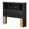 HomeStock Bookcase Headboard-Twin-Gray Oak with Storage - 2 of 4