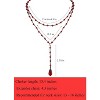 Gothic Layered Choker - Black & Red Beaded Y-Necklace with Teardrop Pendant - 4 of 4