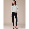INSPIRE CHIC Women's Striped Long Sleeve Boat Neck Stretchy 2025 Casual Basic Tee Shirt - 3 of 4