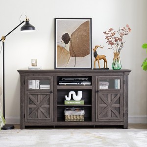 Lyngins Farmhouse TV Stand with Open & Closed Storage,Media Console Table with Cable Management,Sideboard for Living Room,Kitchen,Bedroom - 1 of 4