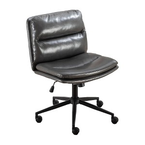 Ridstar Adjustable Swivel Criss-Cross Office Chair For Vanity & Office-Gray - 1 of 4