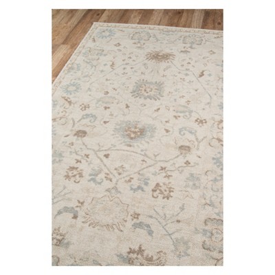 Anatolia Beige Wool and Nylon Medallion Area Rug