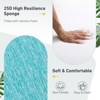 Aoodor Outdoor High Back Dining Chair Cushion Set, Water Proof & Stain Resistant, Polyester Fabric Cover with Ties and Zipper, Set of 2 - 4 of 4