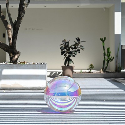 Yescom 20" Inflatable Mirror Ball Giant Iridescent Reusable Large Disco Balloon Decoration for Party Wedding Event Stage Decor