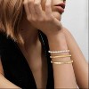 Yowivon Dainty 14K Gold Plated Bracelets for Women, Adjustable Slider Cuff Bangle Bracelets, Gold Curved Bar Hammered Bangle - 4 of 4