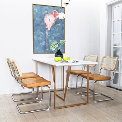 Set Of 4 Accent Dining Chair, Rattan Chair For Dining Room, Living Room ...