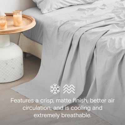 Fog Cotton Standard/Queen Pillowcase Set with Envelope Closure