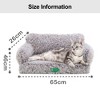 Mewoofun Pet Beds Cat Bed and Pet Couch, Fluffy Soft for Medium Small Cats and Dogs, with Fashion Non Slip Bottom, Grey, 25.6"*18.1"*10.2" - 3 of 4