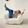 Teddy 43" Boucle Upholstered Bean Bag Couch For Adults and Kids,Khaki - 2 of 4