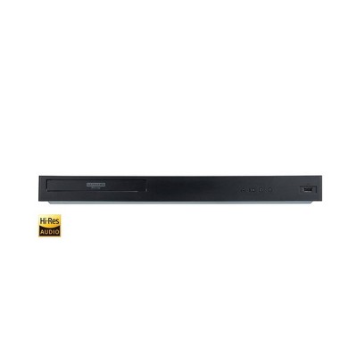 LG UBK80. Reproductor Blu-ray 4K con HDR10. Escalador 4K con conectividad  HDMI, USB y cable óptico.