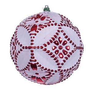 Vickerman Etch Antique White Brush Ornament - 1 of 1