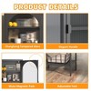 VYNXARIA Metal Glass Door Display Storage Cabinet - 5-Tier Cube Bookshelf with 3 Adjustable Shelves for Versatile Storage - 4 of 4