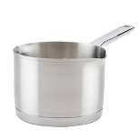 KitchenAid Stainless Steel 3-Ply Base 1.5qt Open Saucepan with Spouts