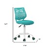 and White Adjustable Height Swivel Rolling Office Chair - 3 of 4