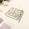 Unique Bargains Quilted Flowers Makeup Bag Pink 1 Pc - 3 of 4