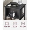 VASAGLE End Table with Charging Station, 3-Tier Side Table with USB Ports and Outlets Nightstand - image 3 of 4