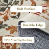 5x7ft Washable Floral Area Rug, Modern Ultra-Thin Non Slip Low Pile Carpet, Distressed Mat for Dining Room Playroom Kitchen Living Room Bedroom - 2 of 4