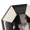 Sagebrook Home Contemporary Octagonal Picture Frame - Geometric Design - MDF & Resin - Glass Cover - Home & Office Decor - Black & White - 4 of 4