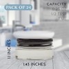 Cornucopia Brands 7-Milliliter Glass Lip Balm Jars, 24pk; .25oz Thick-Walled Containers (7ml Clear w/ Black Metal Lids) - 3 of 4