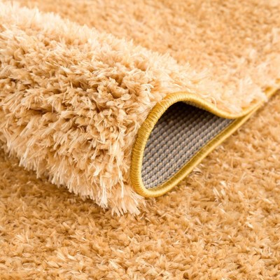 Hauteloom Faina Gold Yellow Washable Shag Rug