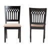 Baxton Studio Genesis Modern Fabric Wood Dining Chair Set - 3 of 4