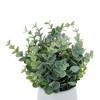 Unique Bargains Artificial Plants Eucalyptus Plant in White Pot Plastic Green 1 Pc - 4 of 4