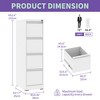 ACEPANO 52.4 in. H Vertical Metal File Cabinet with Lock & 4 Drawers for Office & Home-White - 4 of 4