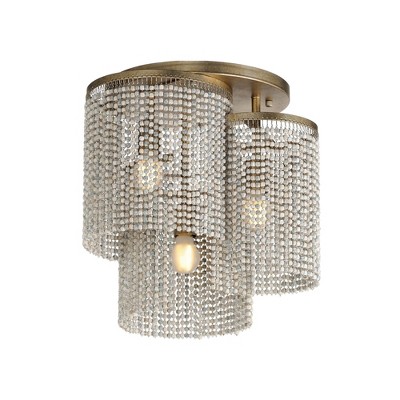 Maxim Lighting Fontaine 3 - Light Flush Mount in  Golden Silver