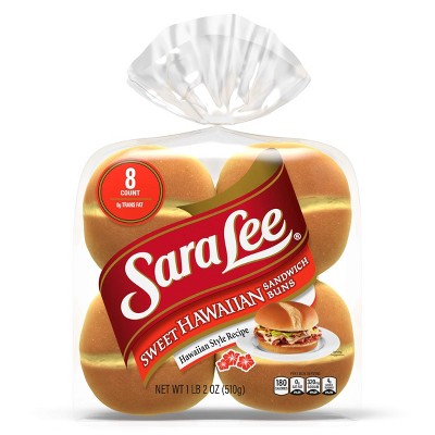 Sara Lee Hawaiian Hamburger Buns - 18oz